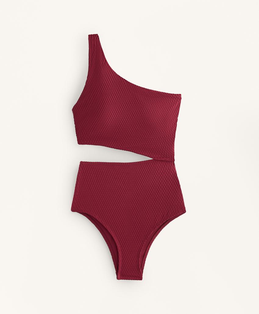 Мини-бикини с асимметричными клетчатыми узорами