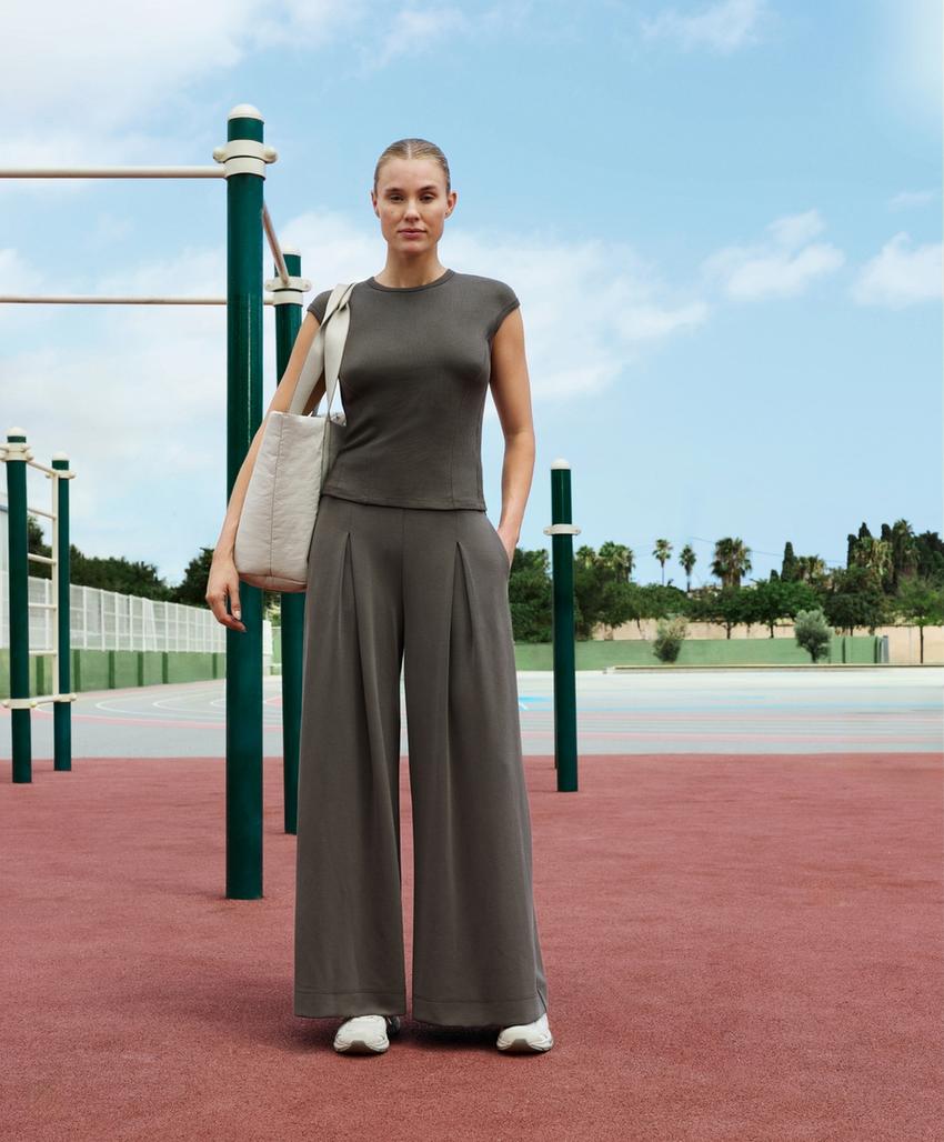 Футболка коротких рукавов из рибаны с хлопком и модалом