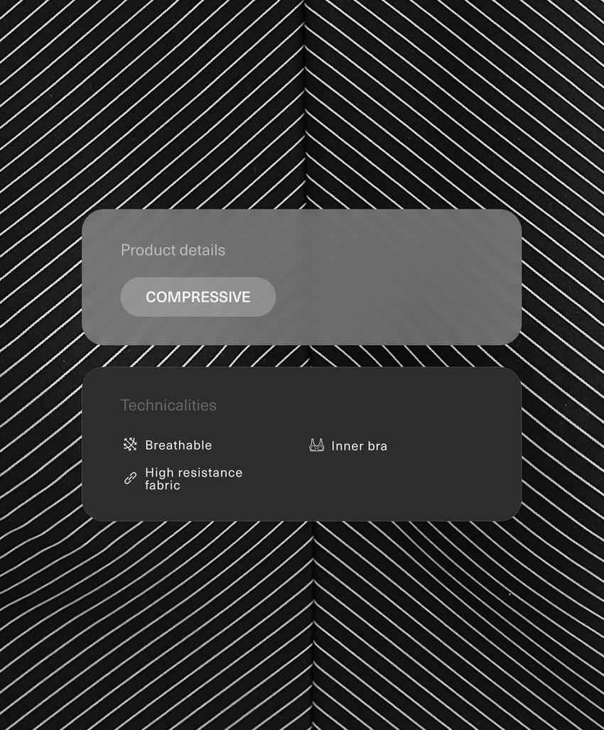 Компрессионный топ в полоску