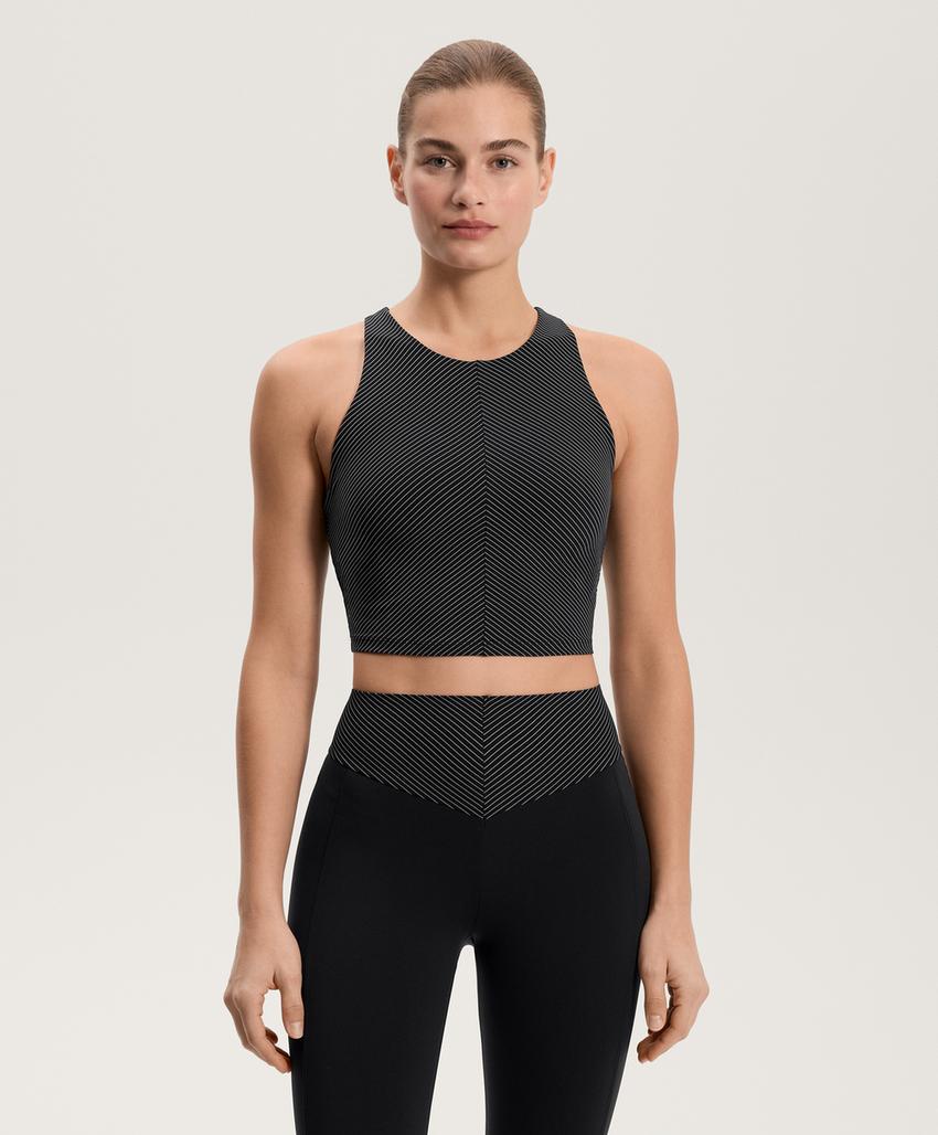 Компрессионный топ в полоску