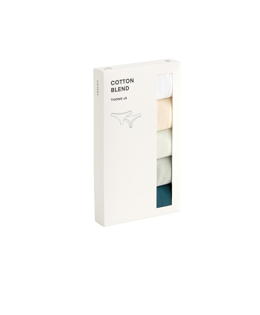 5 стрингов из хлопкового смесового материала