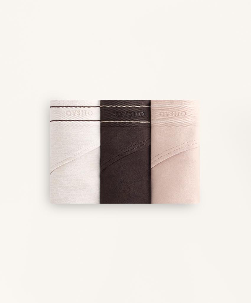 3 классических трусиков без швов из мягкого материала