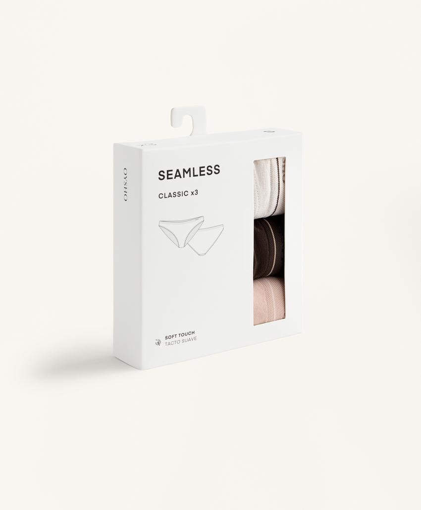 3 классических трусиков без швов из мягкого материала