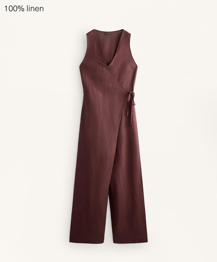 Комбинезон-сарафан с льняными обтяжками