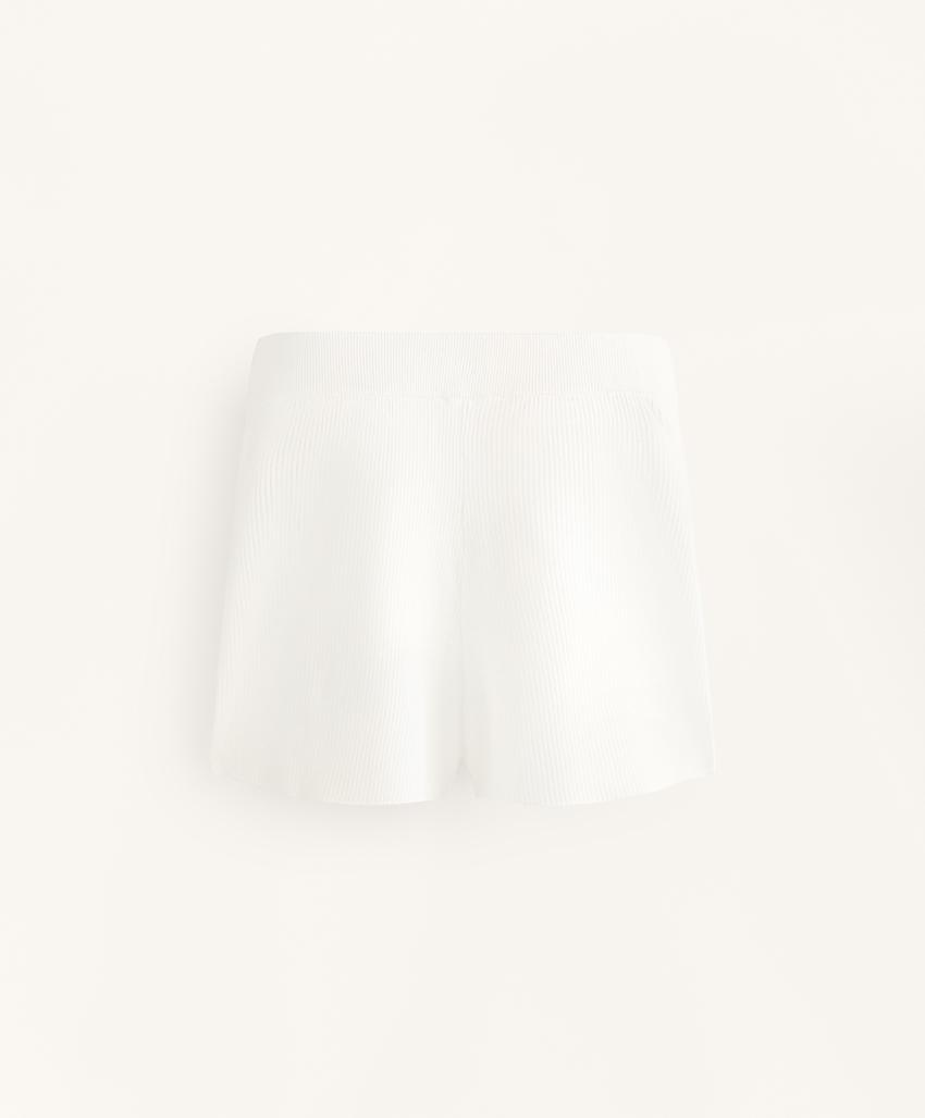 Шорты из вязаного хлопка с эффектом потертости