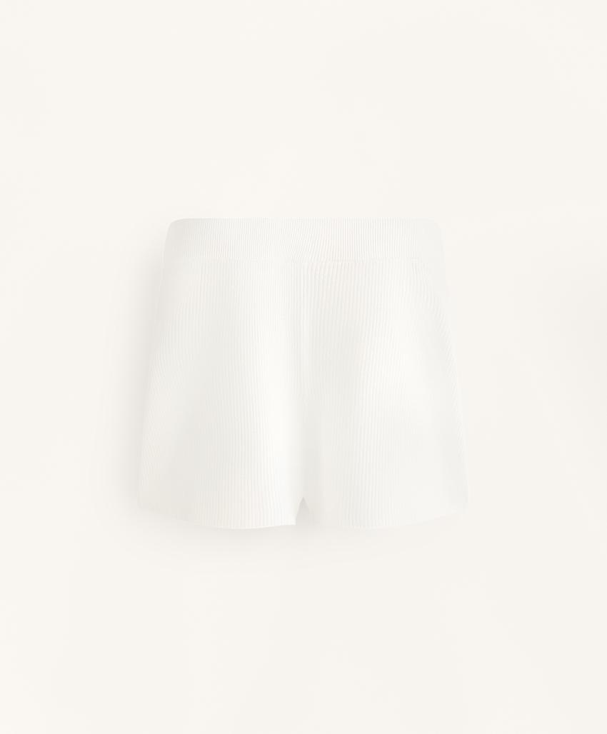 Шорты из вязаного хлопка с эффектом потертости