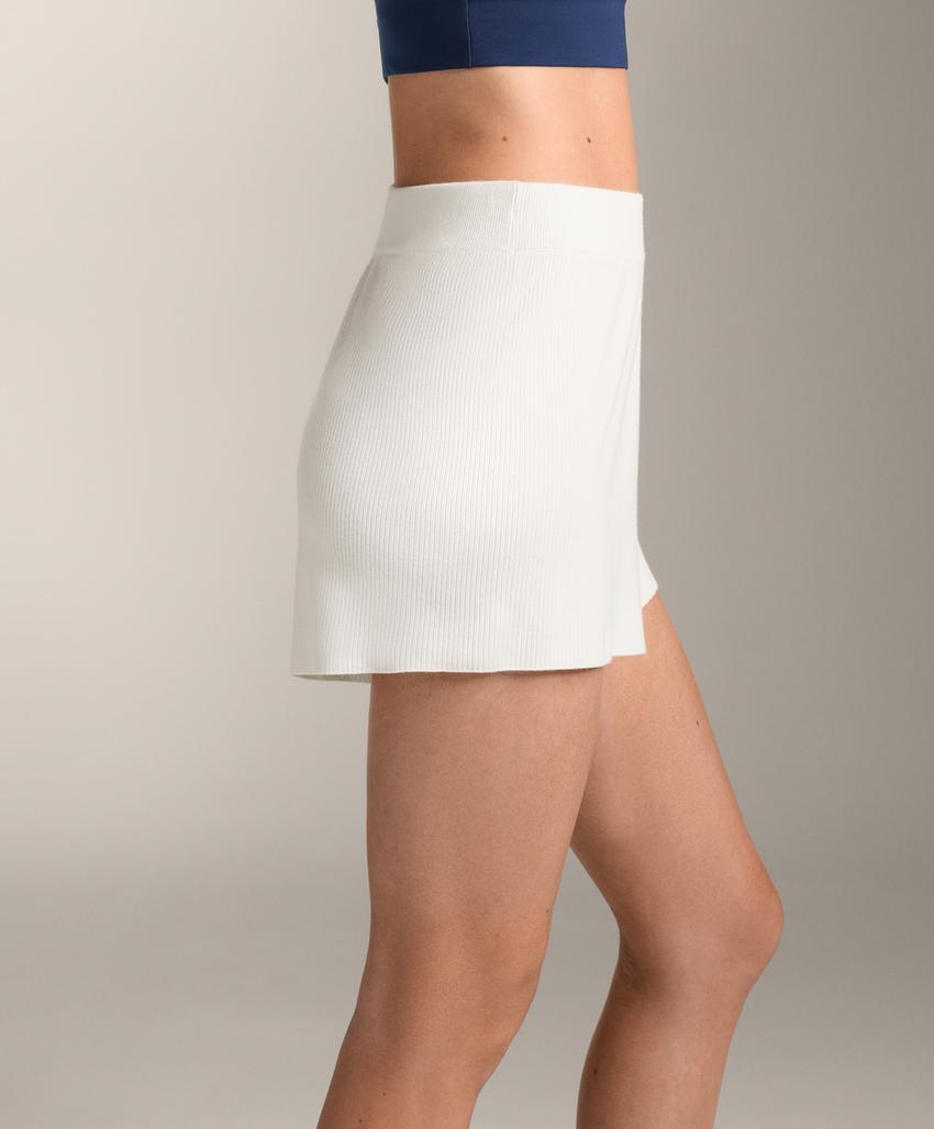 Шорты из вязаного хлопка с эффектом потертости