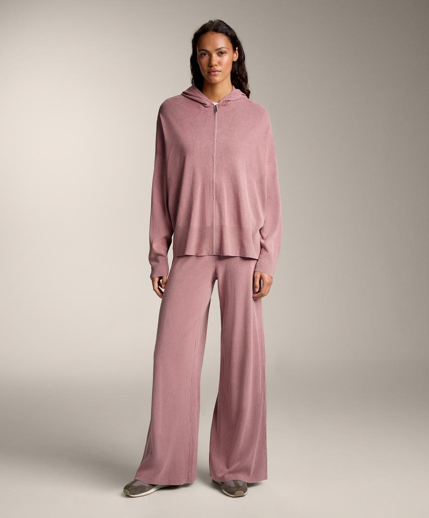 Длинный жакет с эффектом старения вязаный