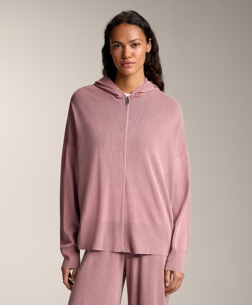 Длинный жакет с эффектом старения вязаный