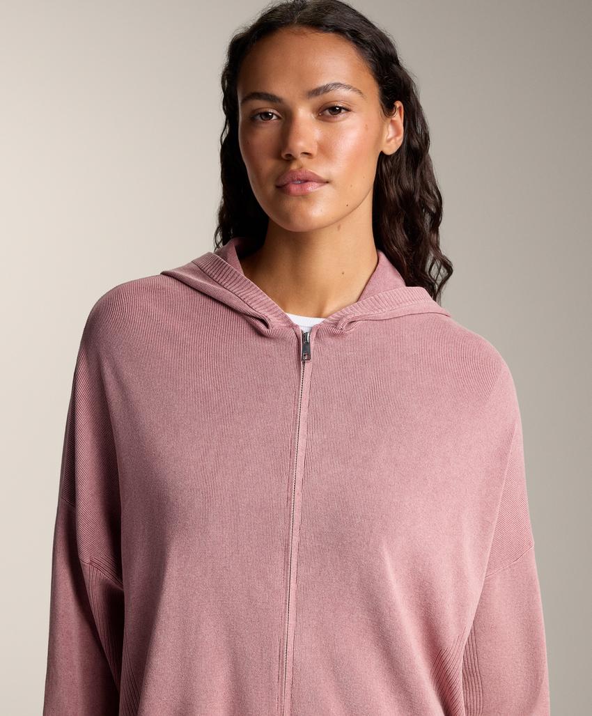 Длинный жакет с эффектом старения вязаный