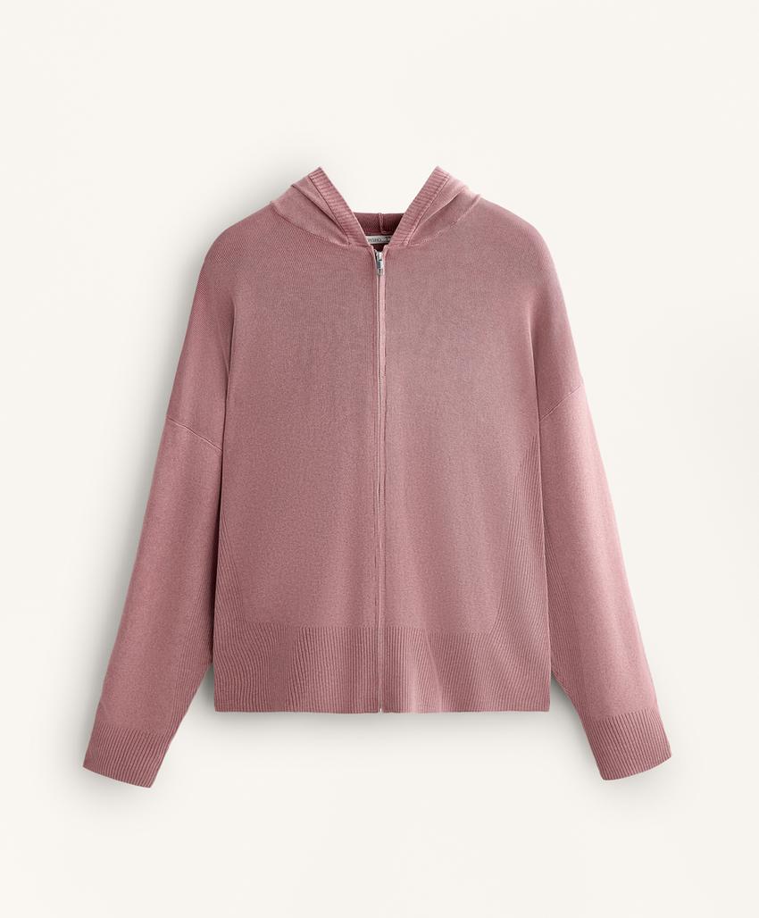 Длинный жакет с эффектом старения вязаный