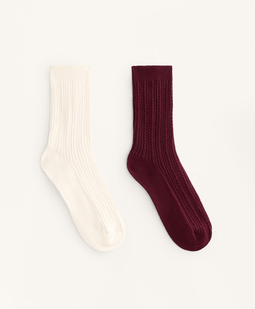 Носки с классическим узором аран на 2 пары