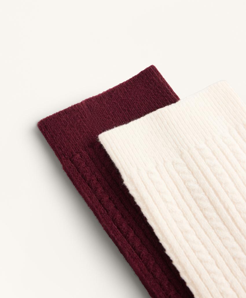 Носки с классическим узором аран на 2 пары