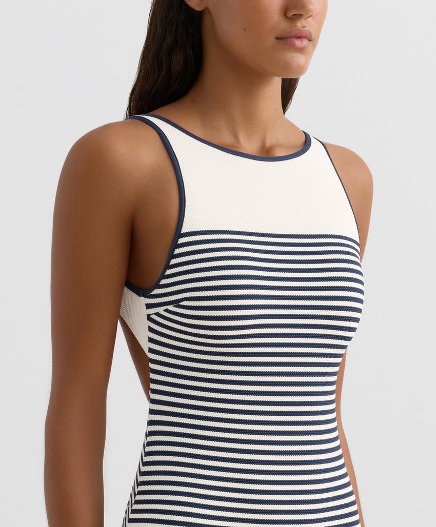 Купальник с галстуком в полоску