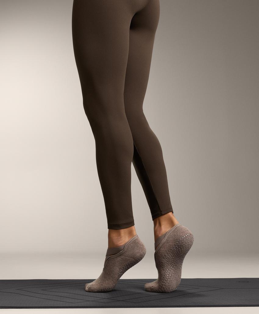 2 пары носков для йоги и пилатеса из хлопкового смесового материала с подушечками и перекрещивающимися ремешками