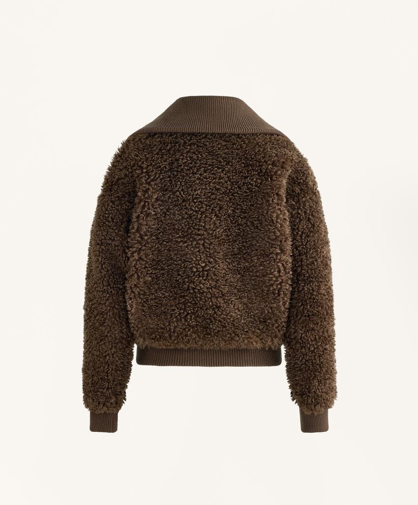 Текстурированная куртка из меха медведицы