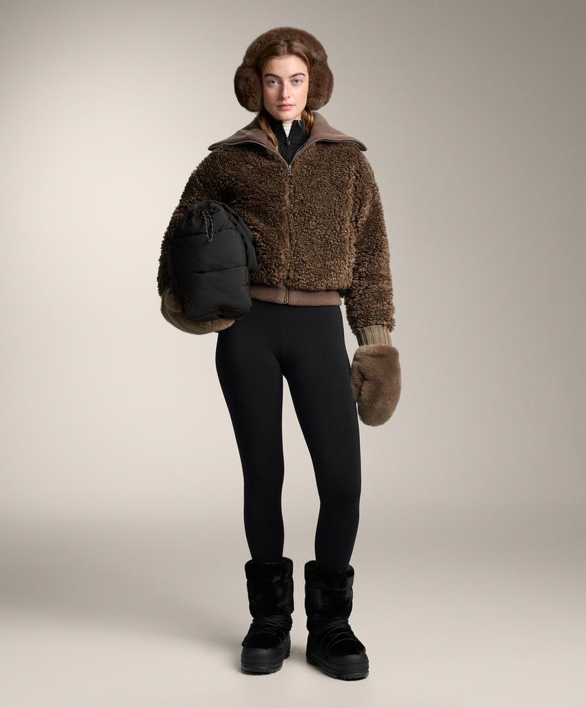 Текстурированная куртка из меха медведицы