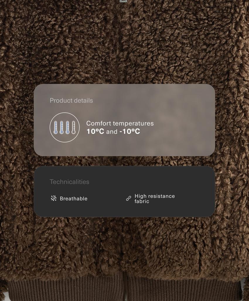 Текстурированная куртка из меха медведицы