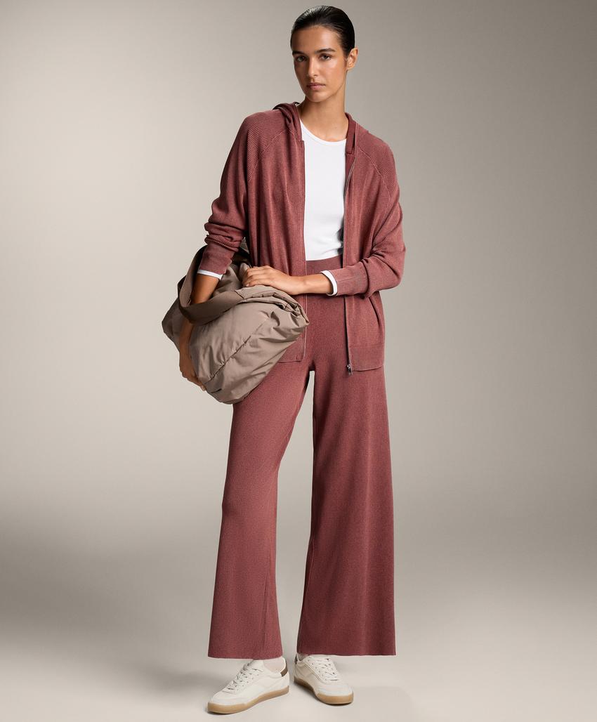 Прямые вязаные брюки с эффектом выцветания