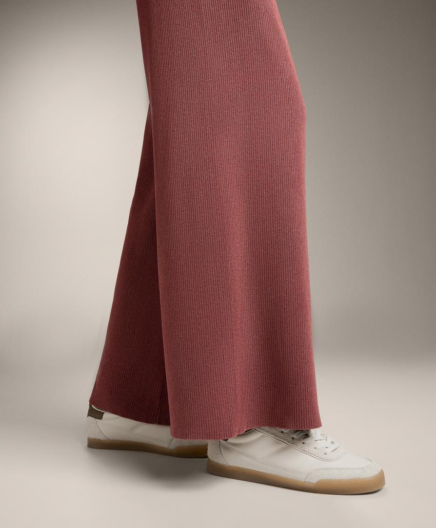 Прямые вязаные брюки с эффектом выцветания