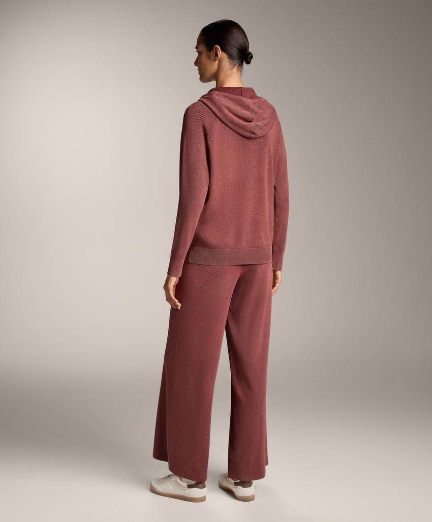 Прямые вязаные брюки с эффектом выцветания