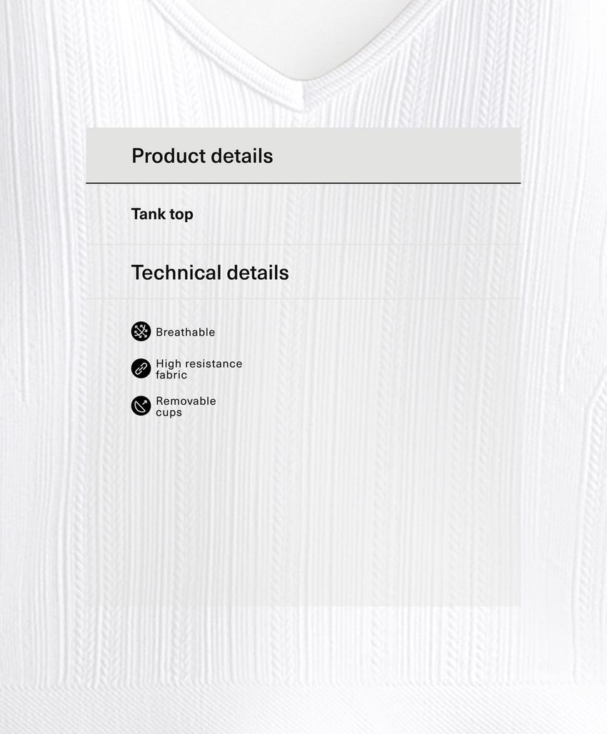 Топ с плетеной резинкой