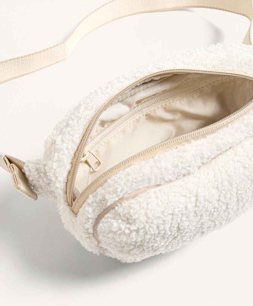 Шерстяная сумка на поясе под мех