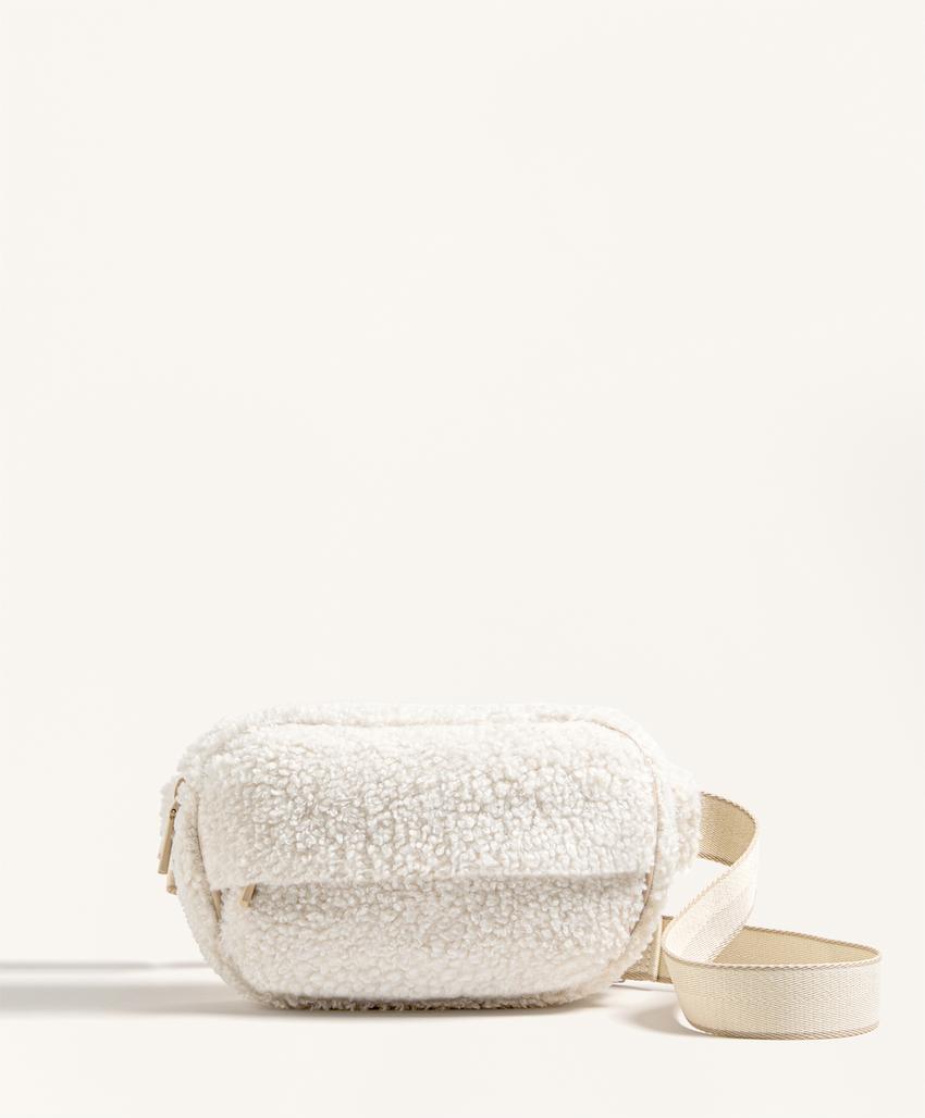 Шерстяная сумка на поясе под мех