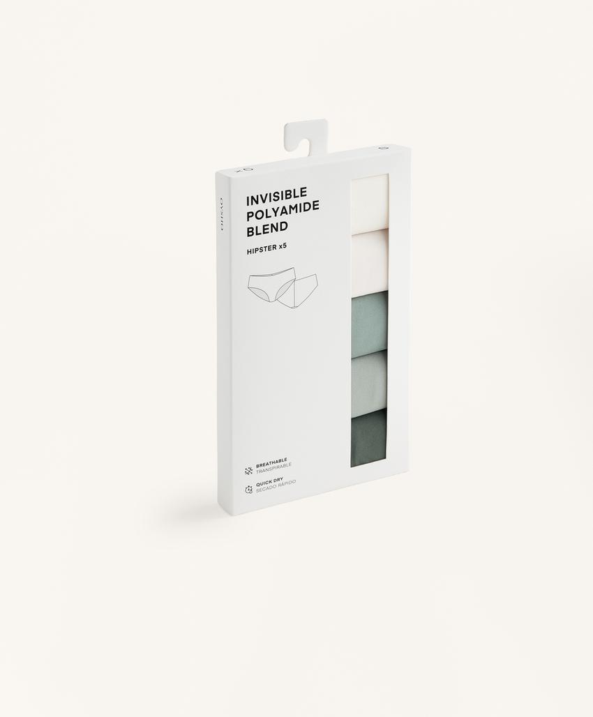 Набор из 5 невидимых женских стрингов из полиамидного смесового материала