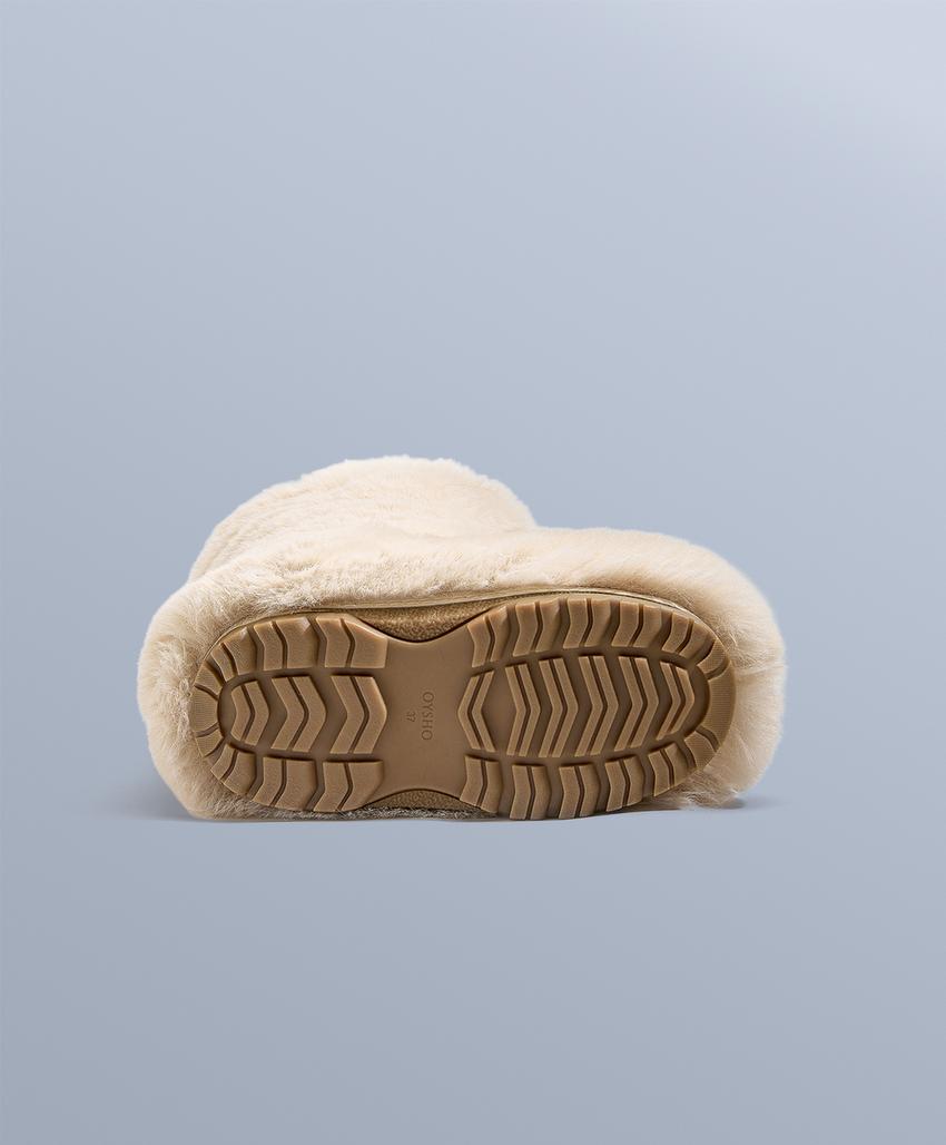 Технические ботинки с эффектом искусственного меха