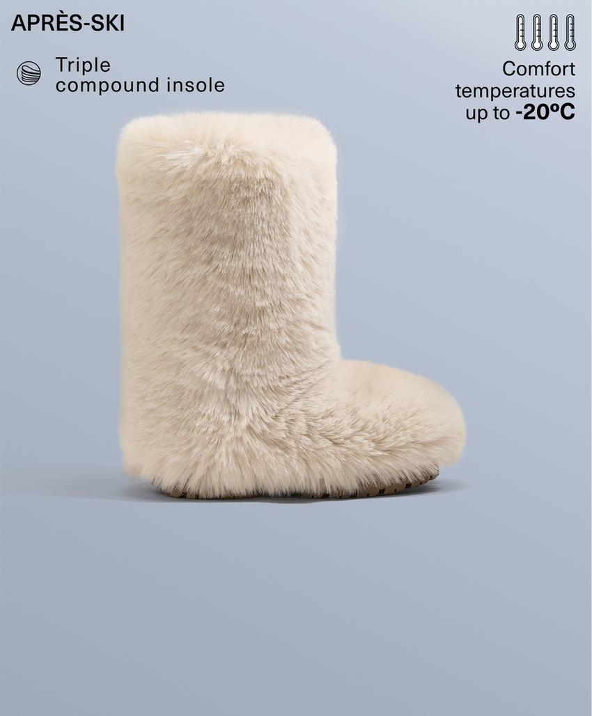 Технические ботинки с эффектом искусственного меха