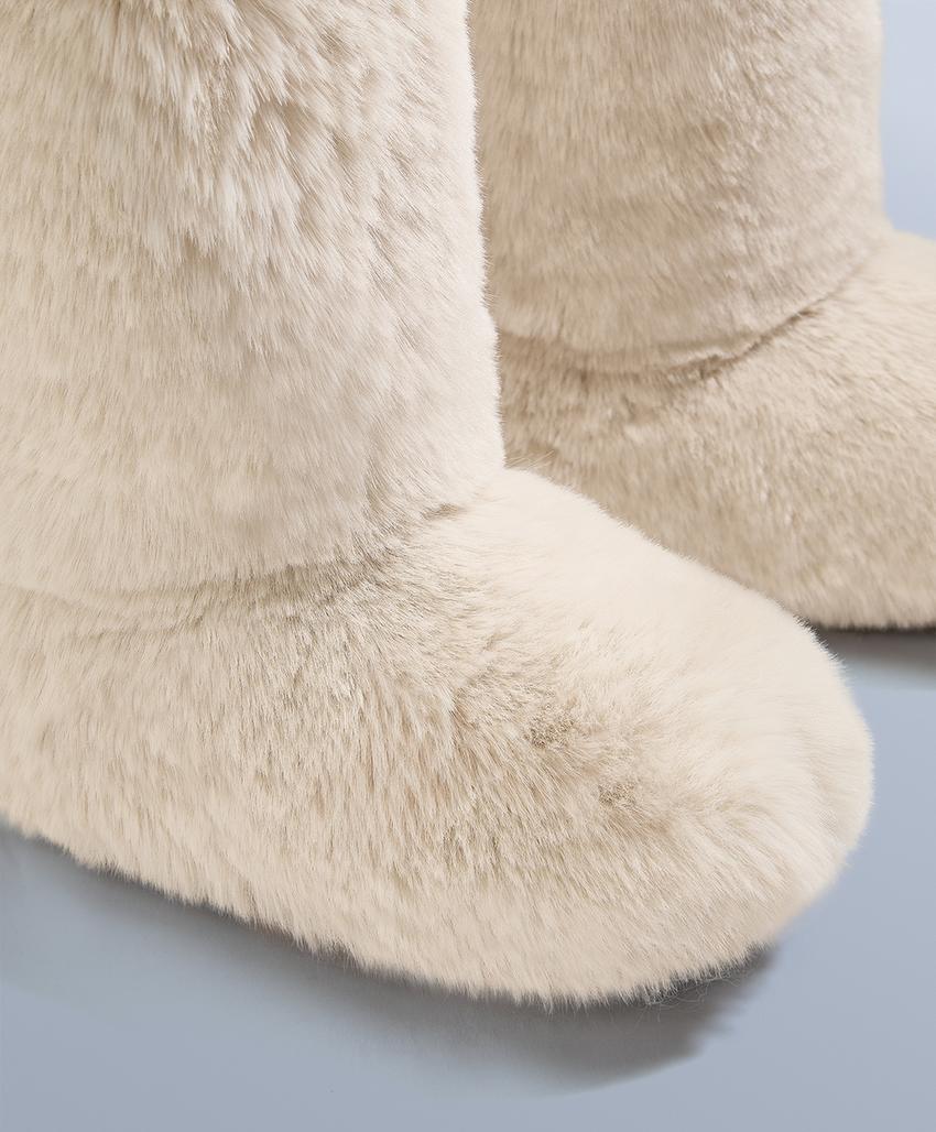 Технические ботинки с эффектом искусственного меха