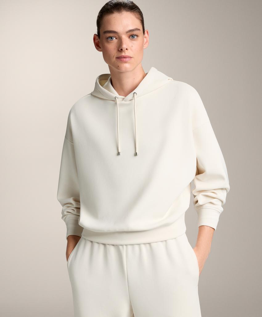 Толстовка «бокси» с капюшоном из модала с начесом