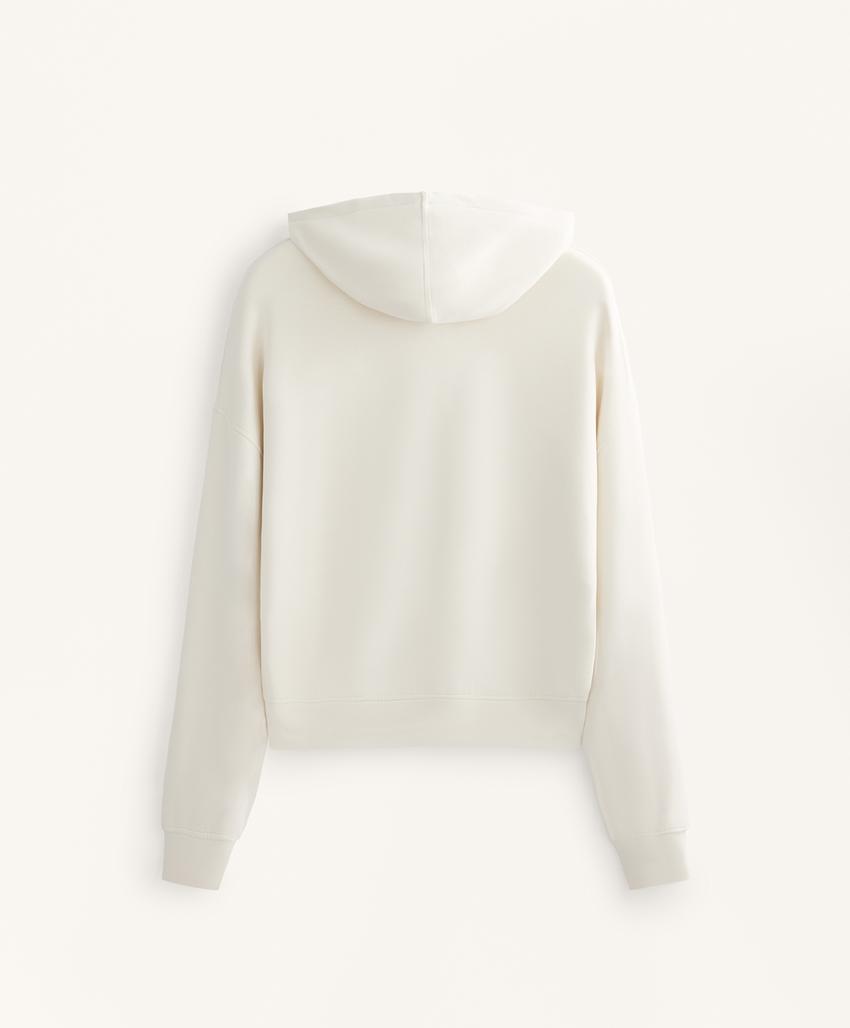 Толстовка «бокси» с капюшоном из модала с начесом