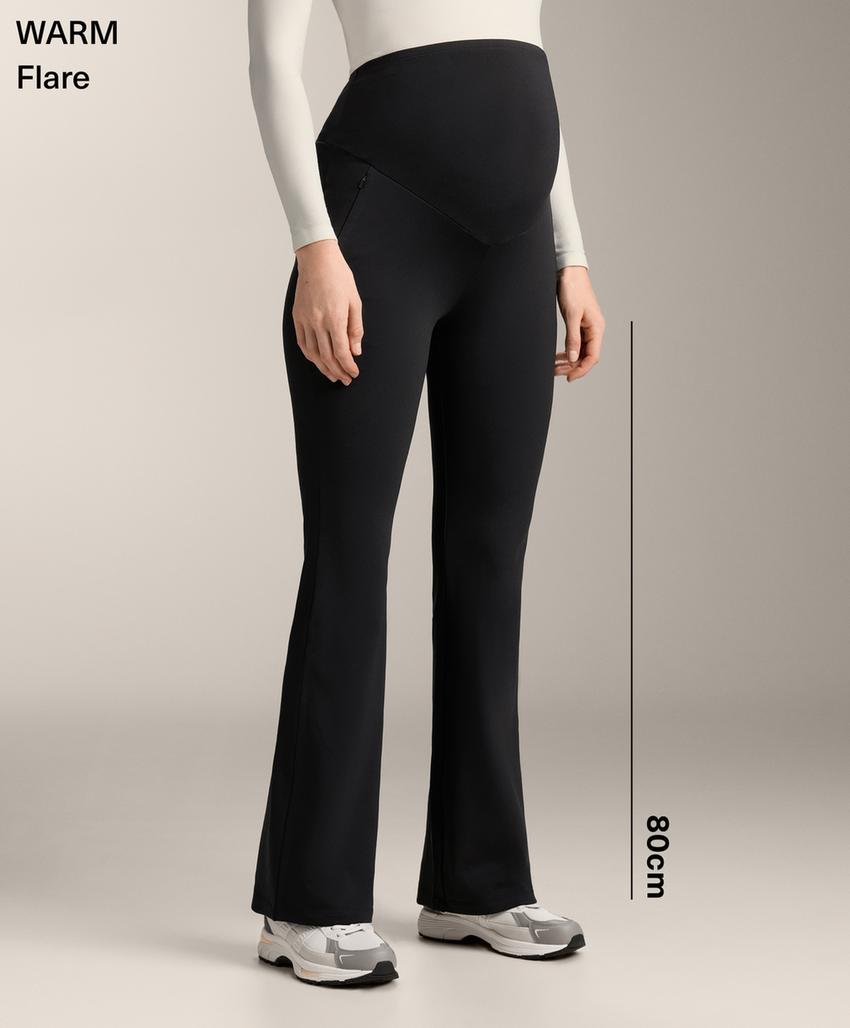 Расклешенные теплые брюки для беременных
