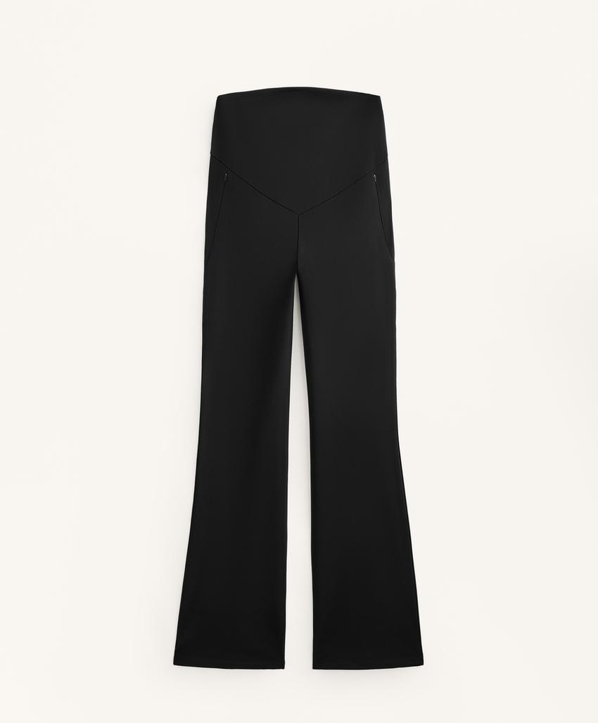 Расклешенные теплые брюки для беременных