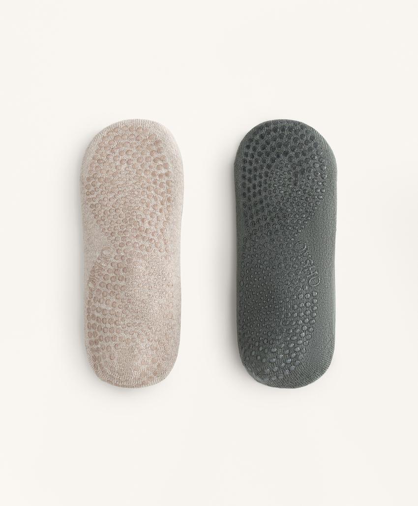 2 пары носков из смесового хлопка с лентами для йоги и пилатеса