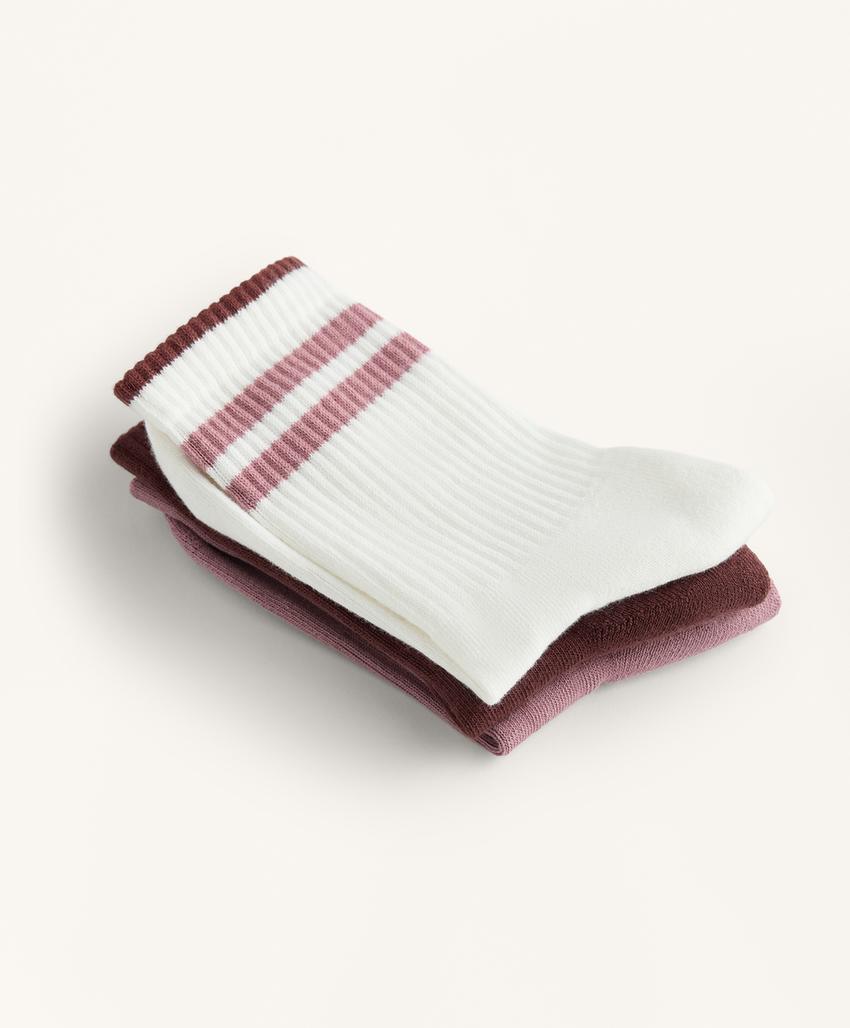 3 пары спортивных классических носков из смесового хлопка