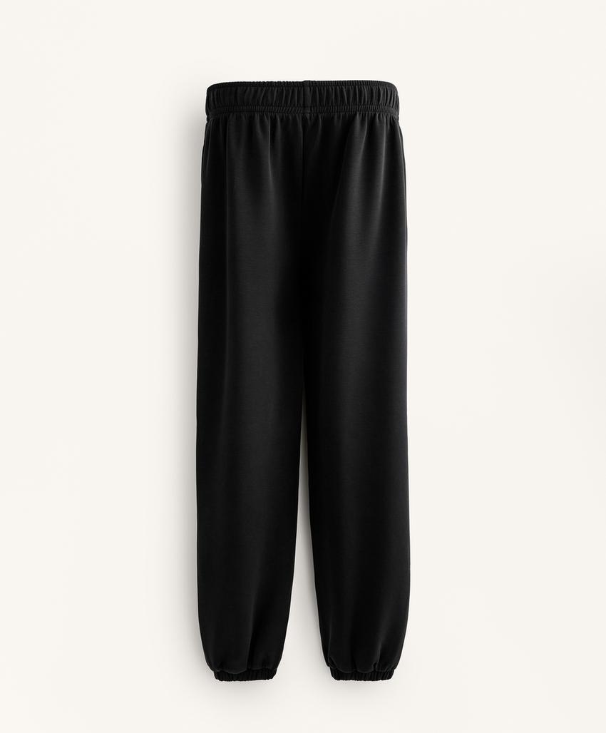 Брюки-джоггеры с начесом из ткани с модалом