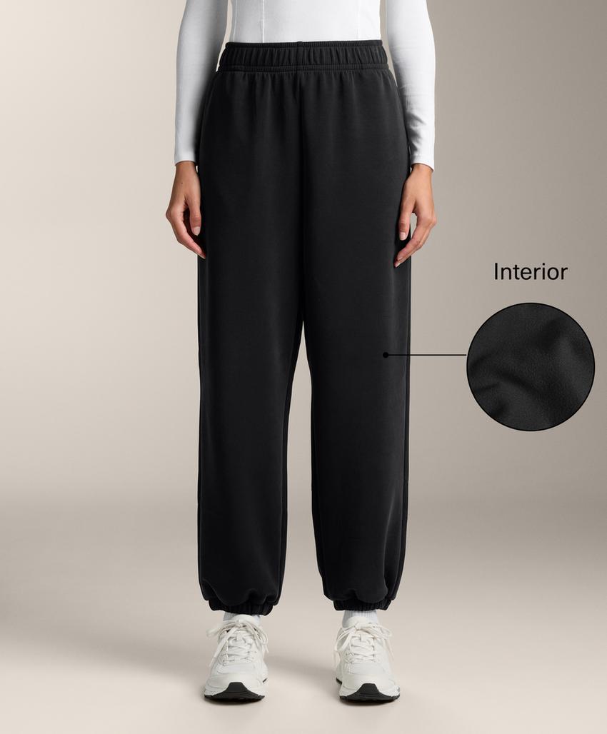 Брюки-джоггеры с начесом из ткани с модалом