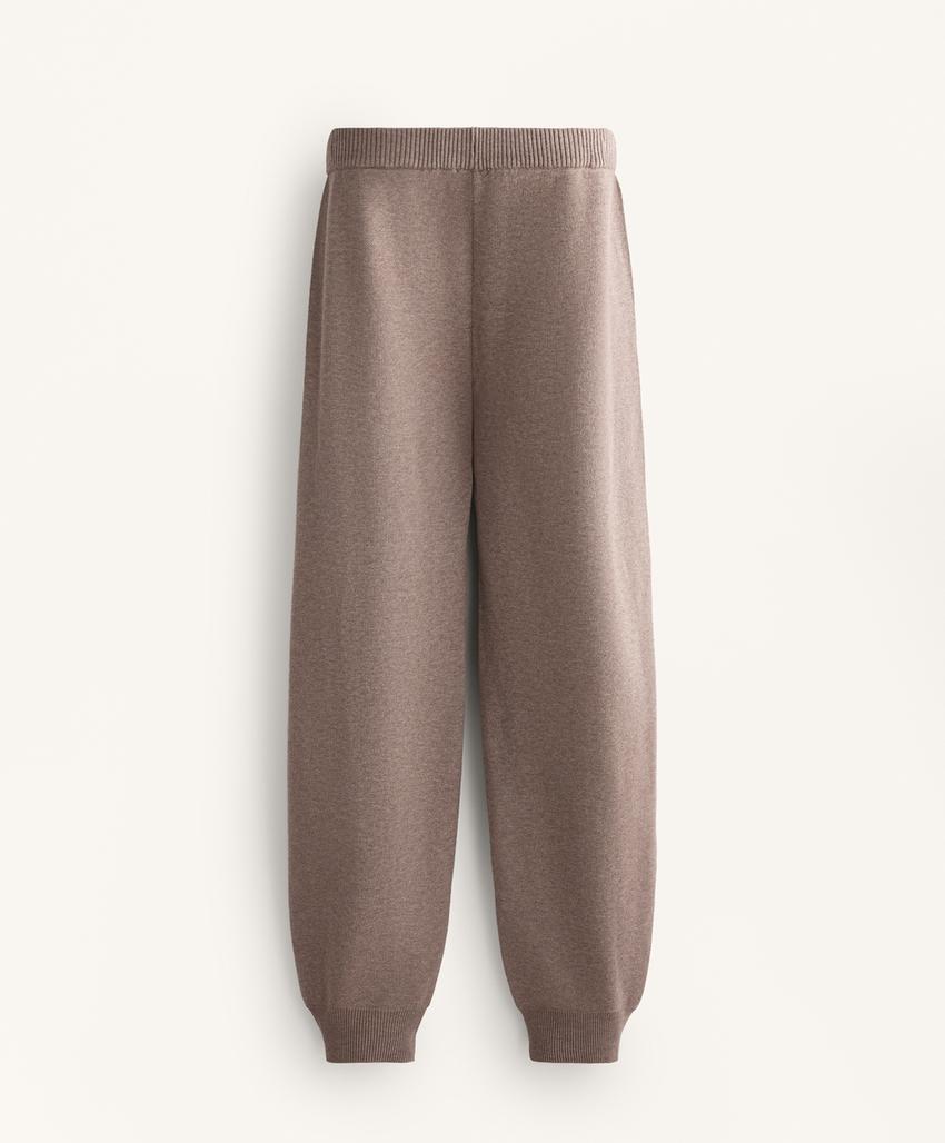 Вязаные брюки-джоггеры