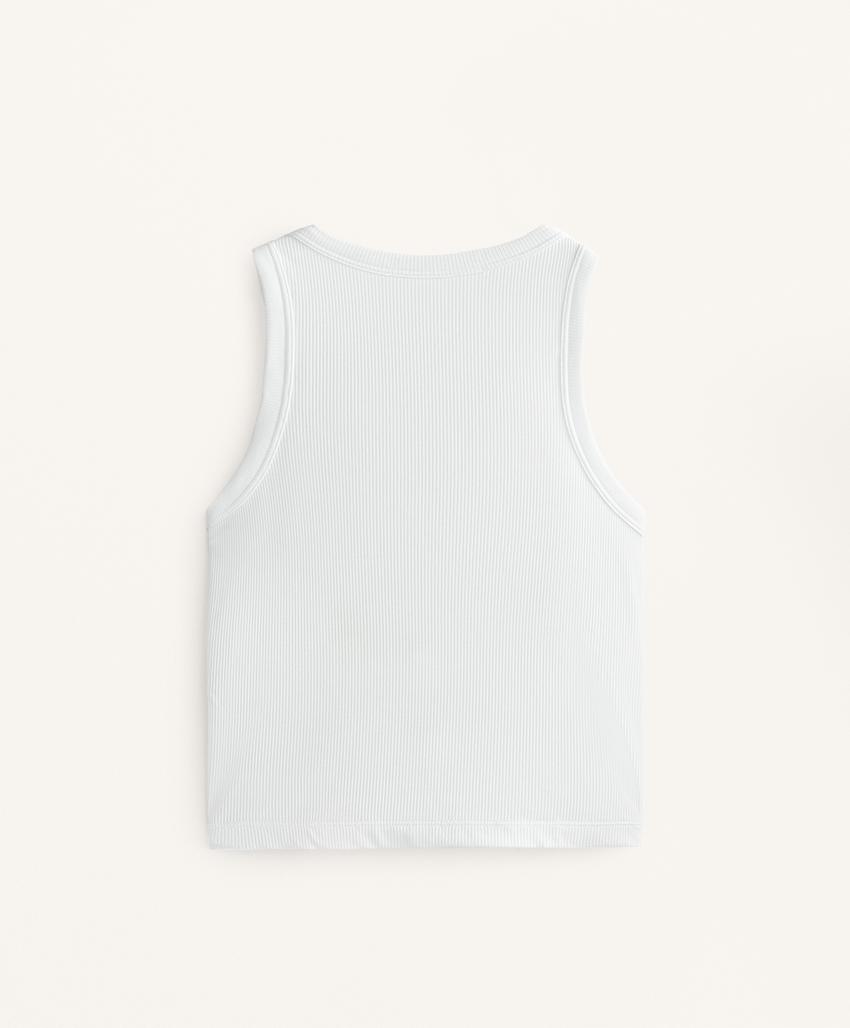 Удлиненный топ-майка в рубчик из смесового модала