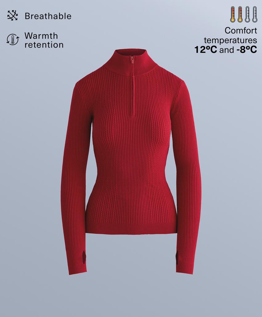 Термобелье с кабельным узором для базового слоя майка