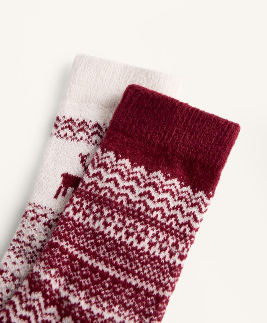 2 пары классических носков с жаккардовым узором