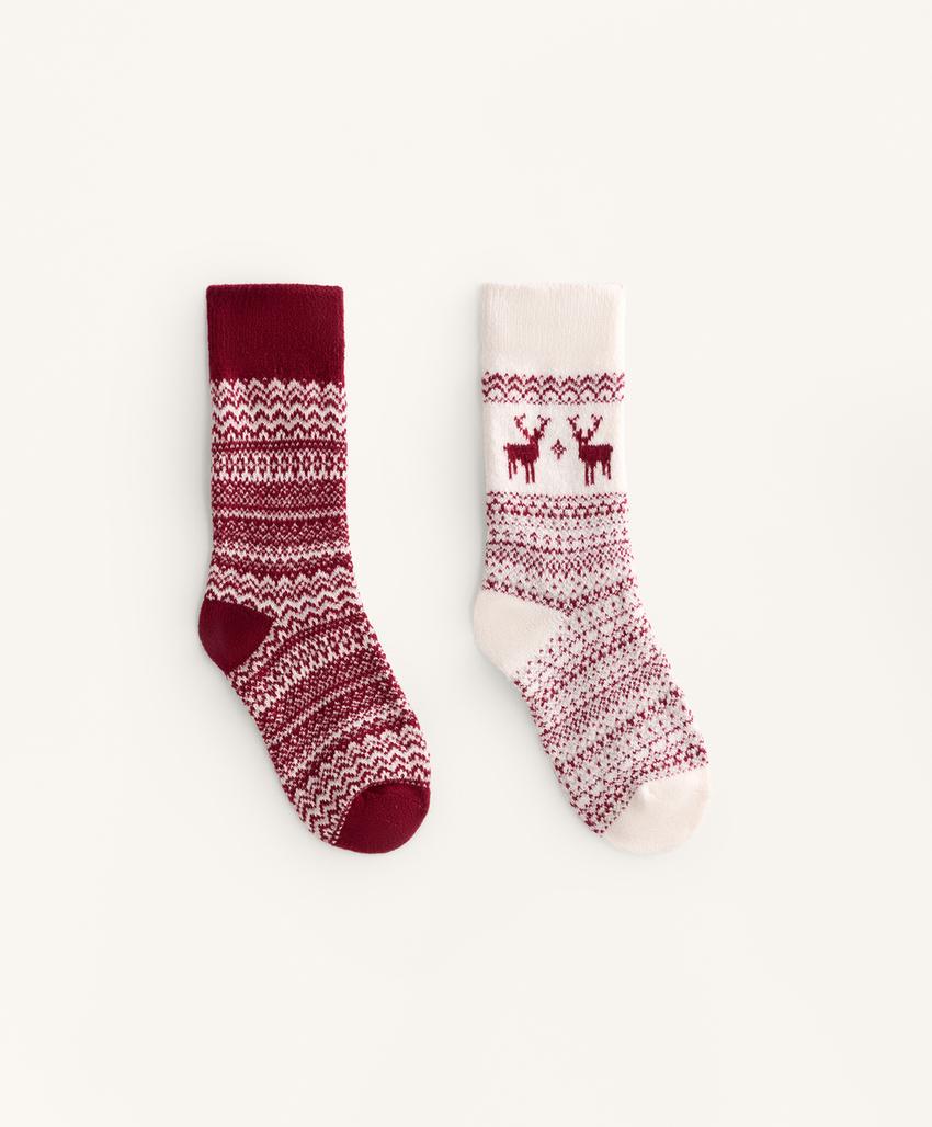 2 пары классических носков с жаккардовым узором