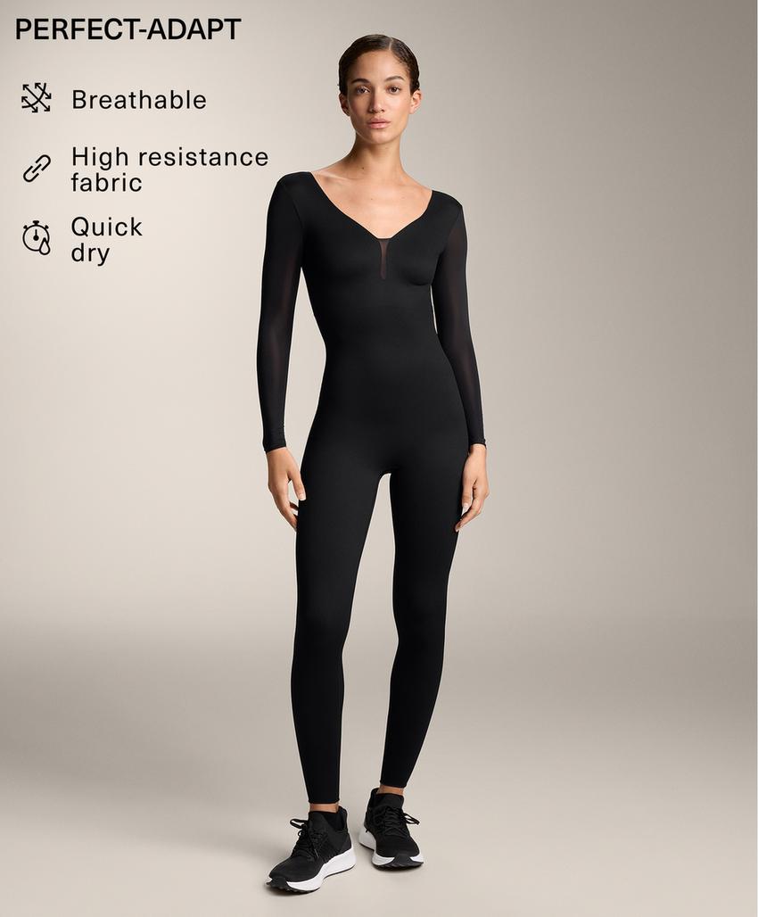 Длинный комбинезон Perfect-adapt с сетчатыми вставками