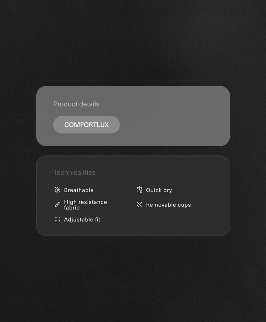 Топ comfortlux с регулируемыми бретелями