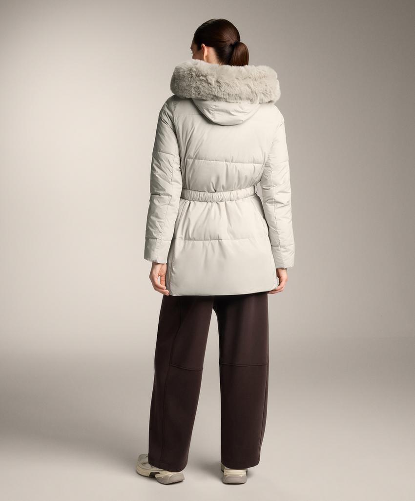 Водоотталкивающая утепленная куртка миди Primaloft®