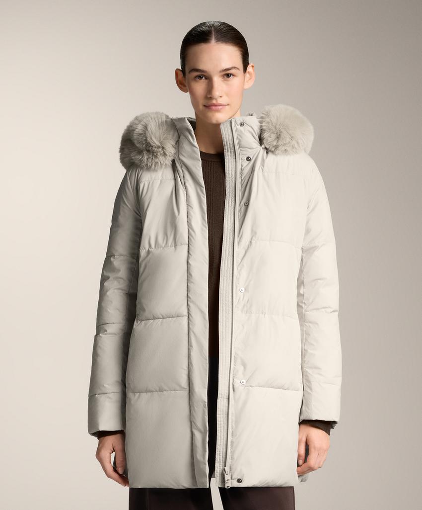 Водоотталкивающая утепленная куртка миди Primaloft®