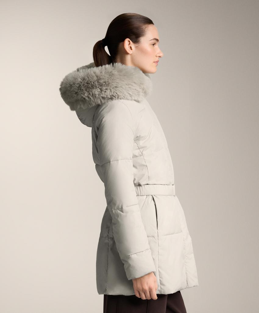 Водоотталкивающая утепленная куртка миди Primaloft®